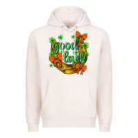 Pale Pink st.patricks good luck Premium Hoodie - NancyCooperArtShop