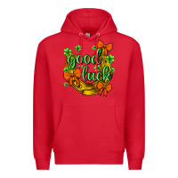 Red st.patricks good luck Premium Hoodie - NancyCooperArtShop