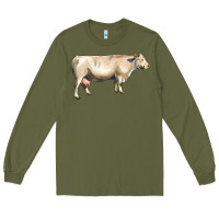 Army Green charolais cattle Long Sleeve Tee - LillyAllenDesigns