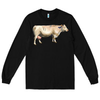 Black charolais cattle Long Sleeve Tee - LillyAllenDesigns