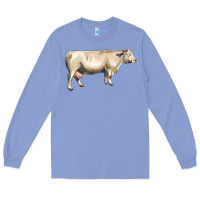 Colony Blue charolais cattle Long Sleeve Tee - LillyAllenDesigns