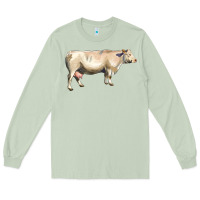 Matcha charolais cattle Long Sleeve Tee - LillyAllenDesigns