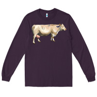 Plum charolais cattle Long Sleeve Tee - LillyAllenDesigns