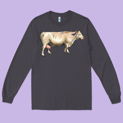 Charolais Cattle Long Sleeve Tee Designed By Lillyallendesigns