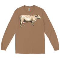 Toasted Coconut charolais cattle Long Sleeve Tee - LillyAllenDesigns