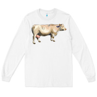 White charolais cattle Long Sleeve Tee - LillyAllenDesigns