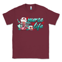 Burgundy nurse life gnomies Classic Tee - BarkalooDesign