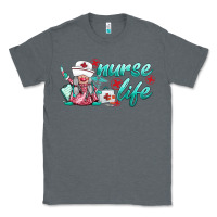Charcoal Heather nurse life gnomies Classic Tee - BarkalooDesign