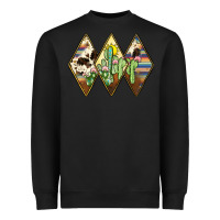 Black cactus serape cowhide Heavyweight Sweatshirt - JahusDesignShop