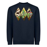 Navy cactus serape cowhide Heavyweight Sweatshirt - JahusDesignShop