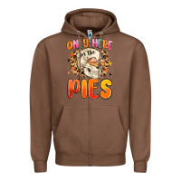 Chestnut only here for the pies Zipper Hoodie - MaliasSmallBusiness