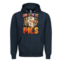Navy only here for the pies Zipper Hoodie - MaliasSmallBusiness