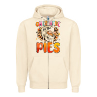 Sandshell only here for the pies Zipper Hoodie - MaliasSmallBusiness
