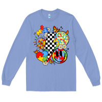 Colony Blue retro autism awareness Long Sleeve Tee - JahusDesignShop