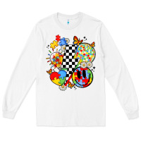 White retro autism awareness Long Sleeve Tee - JahusDesignShop
