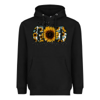 Black with god all things are possible sunflower Heavyweight Hoodie - Jasminsmagicworld