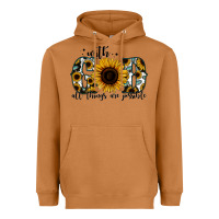 Meerkat with god all things are possible sunflower Heavyweight Hoodie - Jasminsmagicworld