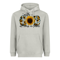 Moon Dust with god all things are possible sunflower Heavyweight Hoodie - Jasminsmagicworld