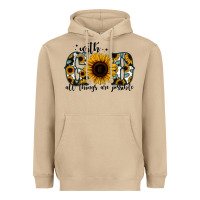 Mushroom with god all things are possible sunflower Heavyweight Hoodie - Jasminsmagicworld