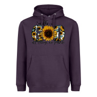 Plum with god all things are possible sunflower Heavyweight Hoodie - Jasminsmagicworld