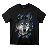 Black wolf scratch mark Heavy Core Tee - RanaPortraitStore