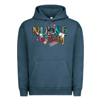 Pigment Midnight Navy Nurse on duty Urban Hoodie - CowGirlArtShop