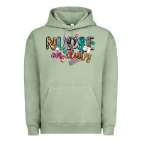 Pigment Oil Green Nurse on duty Urban Hoodie - CowGirlArtShop