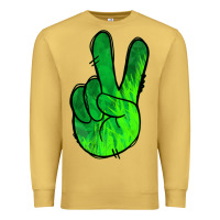 Antique Gold Green Peace Sign Premium Sweatshirt - Jasminsmagicworld
