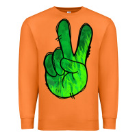Carrot Green Peace Sign Premium Sweatshirt - Jasminsmagicworld