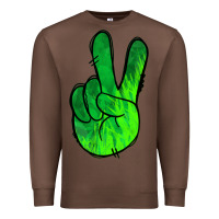 Chestnut Green Peace Sign Premium Sweatshirt - Jasminsmagicworld