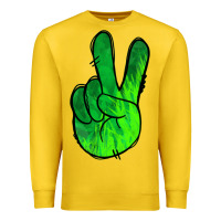Lemon Green Peace Sign Premium Sweatshirt - Jasminsmagicworld