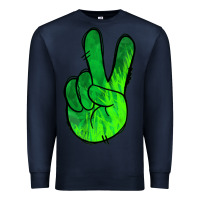 Navy Green Peace Sign Premium Sweatshirt - Jasminsmagicworld