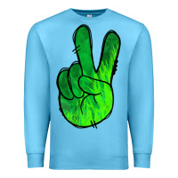Green Peace Sign Premium Sweatshirt | Teevron