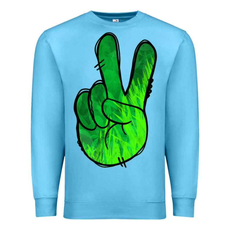 Green Peace Sign Premium Sweatshirt by Jasminsmagicworld | Teevron