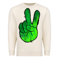 Sandshell Green Peace Sign Premium Sweatshirt - Jasminsmagicworld