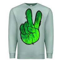 Seafoam Green Peace Sign Premium Sweatshirt - Jasminsmagicworld