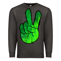 Smoke Green Peace Sign Premium Sweatshirt - Jasminsmagicworld