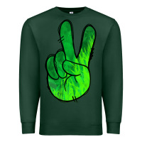 Sports Green Green Peace Sign Premium Sweatshirt - Jasminsmagicworld