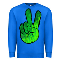 True Royal Green Peace Sign Premium Sweatshirt - Jasminsmagicworld