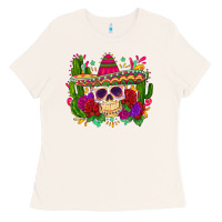 Bone mexican skull Ladies Tee - Zillion Design Studio