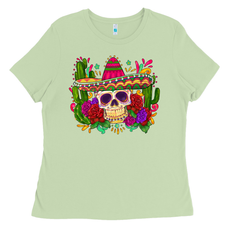 Mexican Skull Ladies Tee by Zillion Design Studio | Teevron