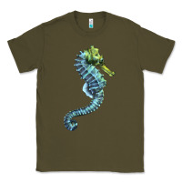 Army Green Blue Seahorse Classic Tee - LillyAllenDesigns