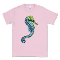 Bubblegum Pink Blue Seahorse Classic Tee - LillyAllenDesigns