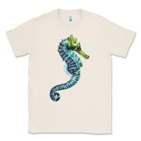 Natural Blue Seahorse Classic Tee - LillyAllenDesigns