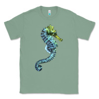 Sage Blue Seahorse Classic Tee - LillyAllenDesigns