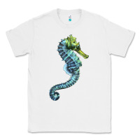 White Blue Seahorse Classic Tee - LillyAllenDesigns