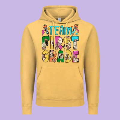 Team First Grade Vintage Hoodie Designed By Jahusdesignshop