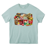 Arona school bus driver coffee cups Heavy Core Tee - texasbilliewilder