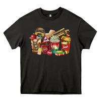 Asphalt school bus driver coffee cups Heavy Core Tee - texasbilliewilder