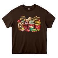 Chocolate Brown school bus driver coffee cups Heavy Core Tee - texasbilliewilder